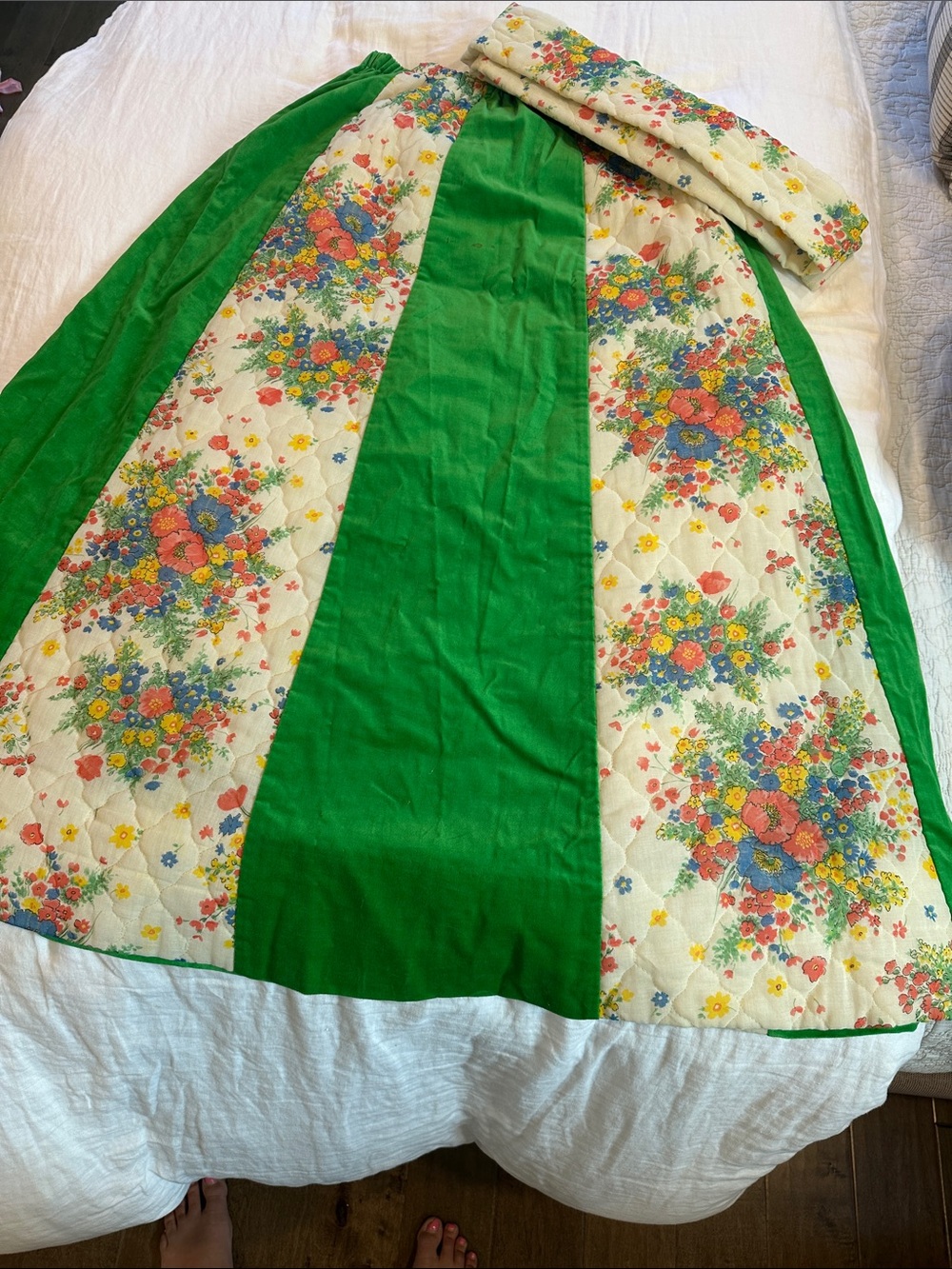 Vintage Chessa Davis Quilted Floral Skirt